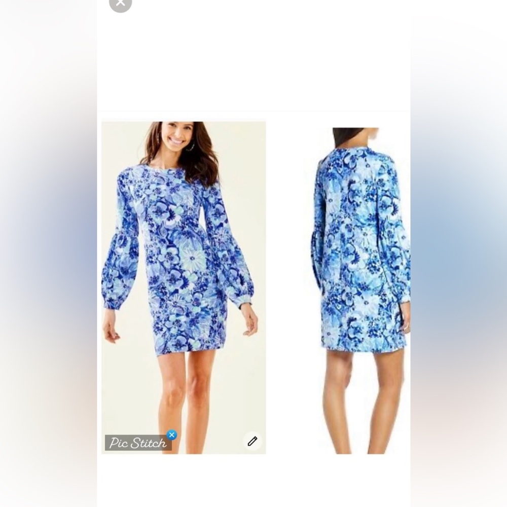 Lilly Pulitzer Bartlett sweatshirt dress, nwot, coastal blue size XS
